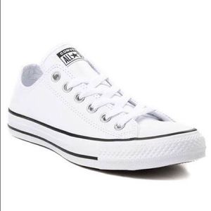 White leather converse.